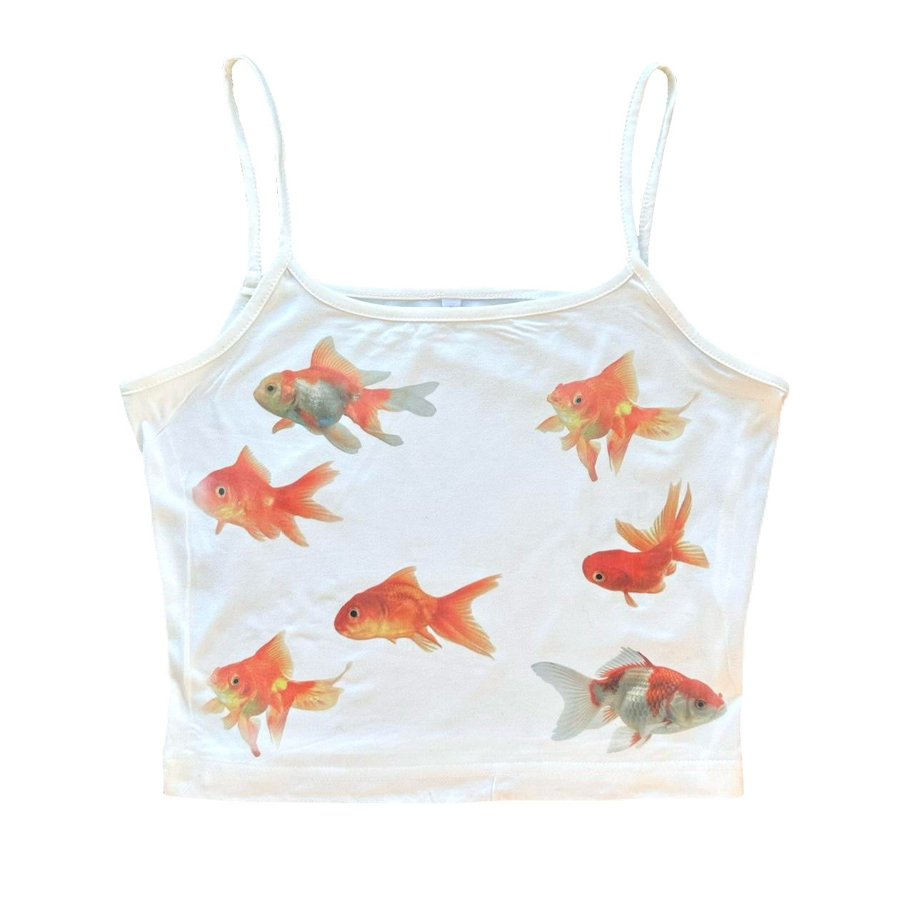 Goldfish graphic tank top