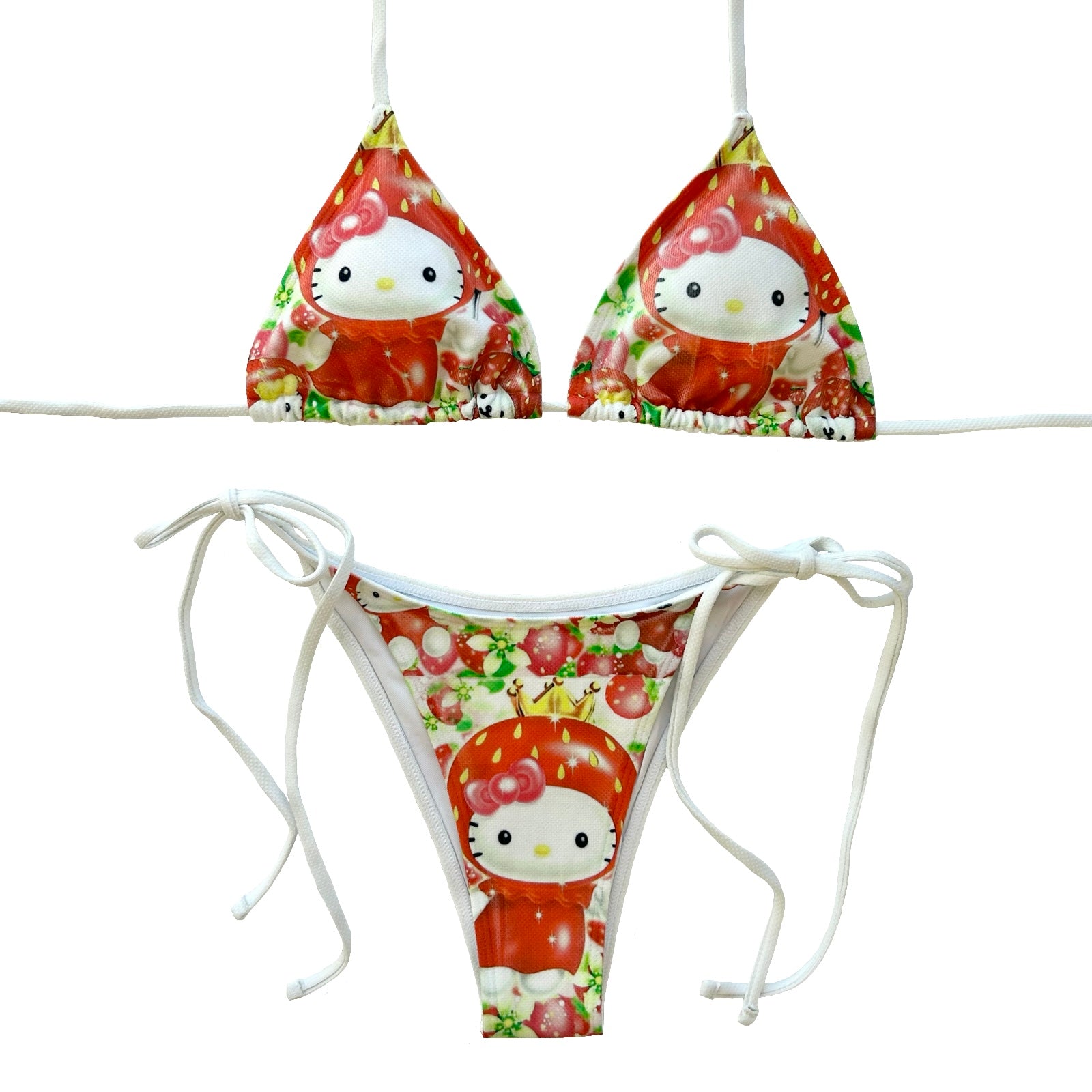 Strawberry kitty bikini
